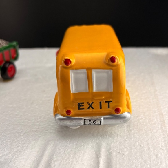 Department 56 Snow Village School Bus & Snow Plow - Picture 3 of 15